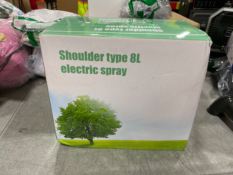 Photo 1 of Battery Powered Sprayer 2 Gallon,Upgrade Powerful Electric Sprayer with 5 Mist Nozzles,Rechargeable Handle,32in Retractable Wand,Adjustable Shoulder Strap,for Lawn,Garden,Cleaning