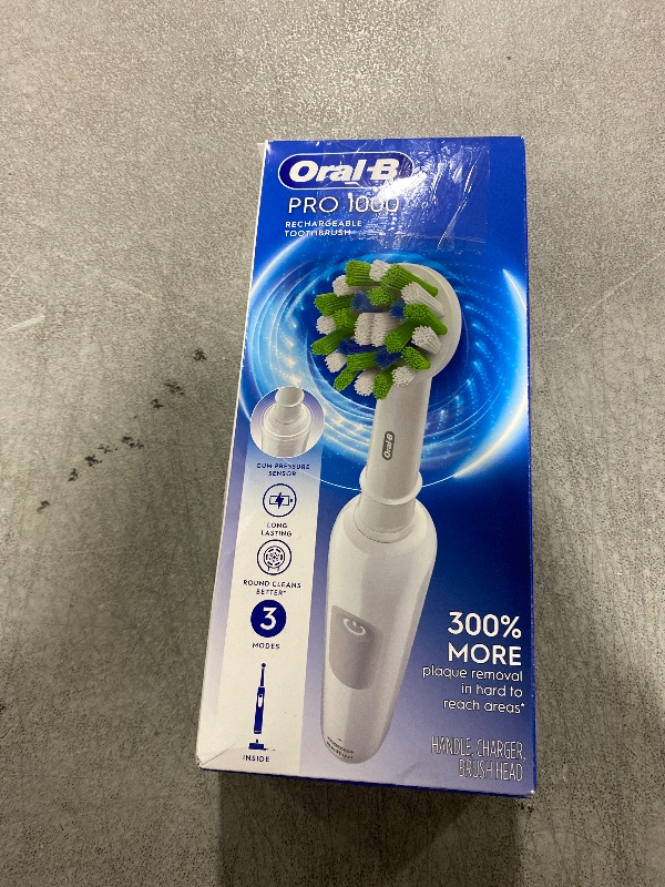 Photo 1 of Oral-B Pro 1000 Rechargeable Electric Toothbrush, White