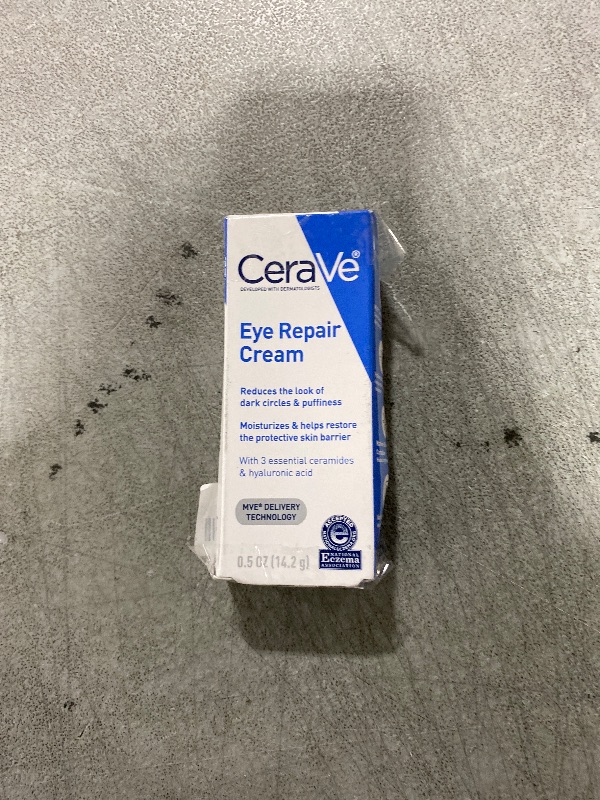 Photo 1 of CeraVe Eye Repair Cream, Under Eye Cream For Puffiness And Bags Under Eyes, Hyaluronic Acid + Niacinamide + Marine Botanical Complex, Oil Free & Opthalmologist Tested