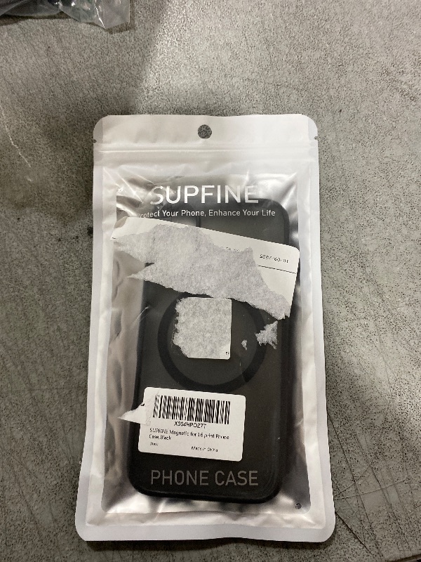 Photo 1 of SUPFINE Magnetic for iPhone 16 Case (Compatible with MagSafe) (Military Grade Drop Protection) Translucent Matte Shockproof with Anti-Fingerprint Phone Cover,Black