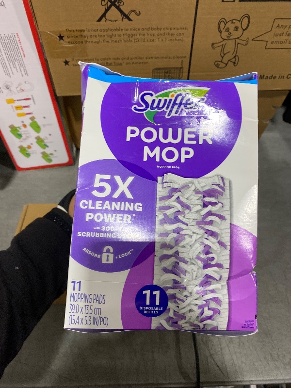 Photo 1 of Swiffer PowerMop Multi-Surface Mopping Pad Refills, Made by Swiffer, for Floor Cleaning, 11 Count