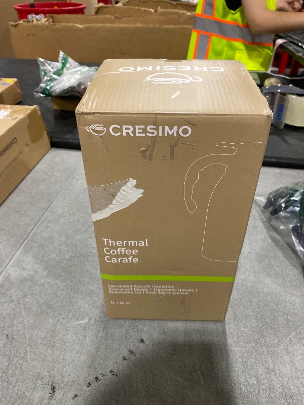 Photo 1 of Cresimo Thermal Coffee Carafe 68oz / 2L - 12 Hours Hot Beverage Dispenser, Insulated Stainless Steel Carafe for Liquids, Coffee Carafes For Keeping Hot Water Dispenser for Parties - Large Tea Flask