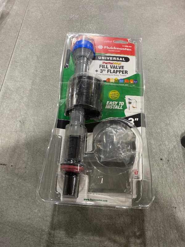 Photo 1 of Fluidmaster K-400H-040-T5 PerforMAX Fill Valve and 3-Inch Flapper Toilet Repair Kit, Multicolor