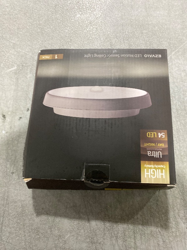 Photo 1 of EZVALO Motion Sensor Light Indoor, 10000mAh, 7.1inch, 400LM, Remote Control, Dimmable, LED, Flush Mount, Wireless, Rechargeable, Battery Operated, Cordless, Ceiling Light, Closet Light, No Wiring
