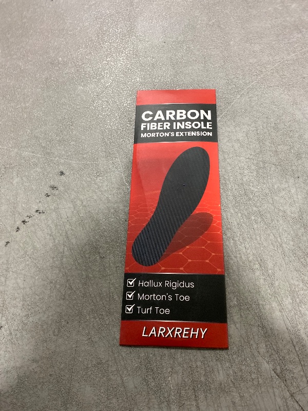 Photo 1 of Carbon Fiber Insole for Men & Women 1 Pair: Rigid Shoe Insert for Morton's Toe, Turf Toe, Hallux Rigidus & Limitus, Arthritis - Alternative to Post Op Shoe (265mm, Fit W 10-10.5, Men's 9-9.5)