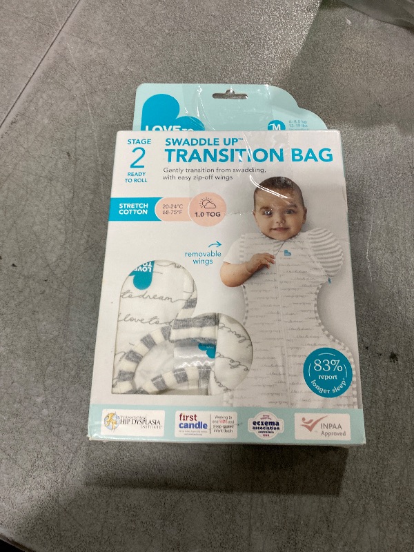 Photo 1 of Love to Dream Swaddle Up Transition Swaddle, Patented Zip-Off Wings, Gently Help Baby Transition from Being Swaddled to Arms Free When Showing Signs of Rolling, 1.0 TOG, 13-19 lbs, White