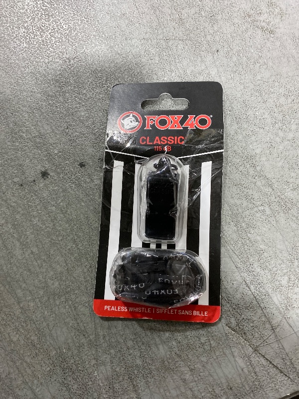 Photo 1 of Fox 40 Classic Official Whistle with Break Away Lanyard (Black)