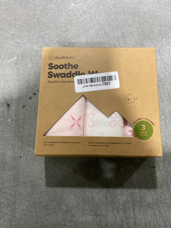 Photo 1 of 3-Pack Organic Baby Swaddle Sleep Sacks - Swaddles for Newborns, Infant 0-3 Months, Baby Girls, Boys, Soft & Snug Newborn Sleep Sack, Nursery Swaddling Blankets (Blossom)