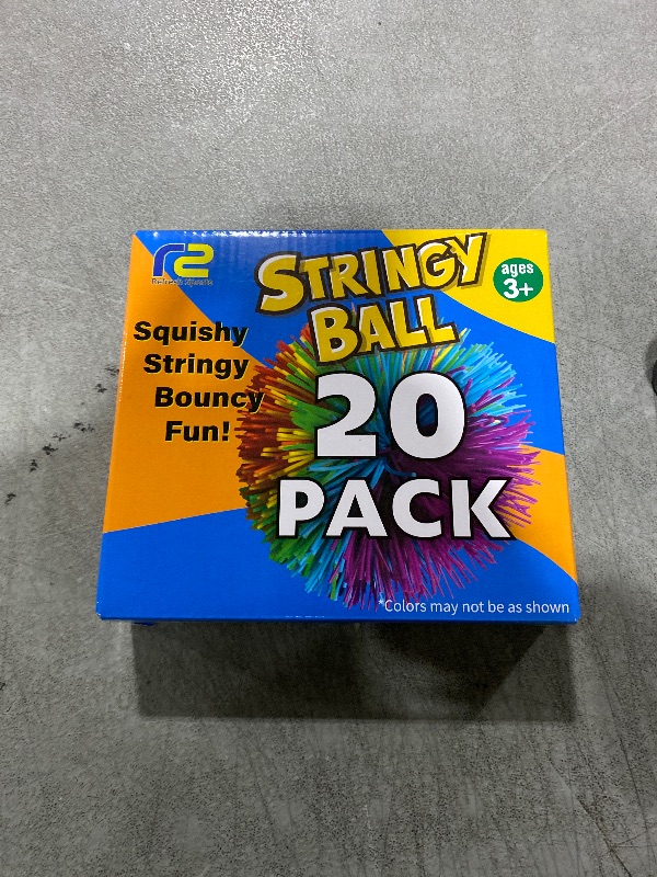 Photo 1 of Stringy Balls & Sensory Toys for Kids 20 Pack - Stocking Stuffers For Kids Ages 4 5 6 7 8 9 Year Old Gift Ideas - Best Birthday Toddler Gifts for Boys & Girls - Monkey Pom Balls Fidget Toys Party Pack
