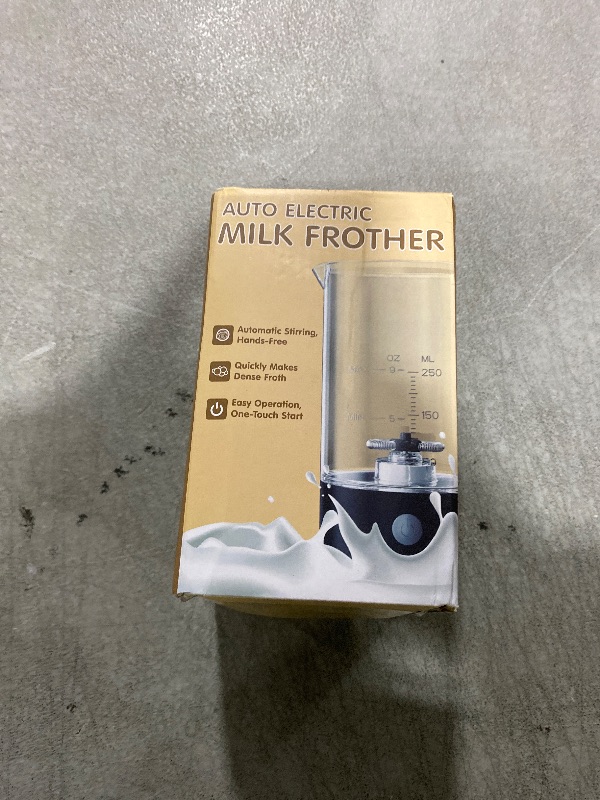Photo 1 of IDOSF Milk Frother Handheld-Free - One-Button Battery Powered Milk Foamer - Electric Frother For Cold Milk Only - Ideal Gift - Black