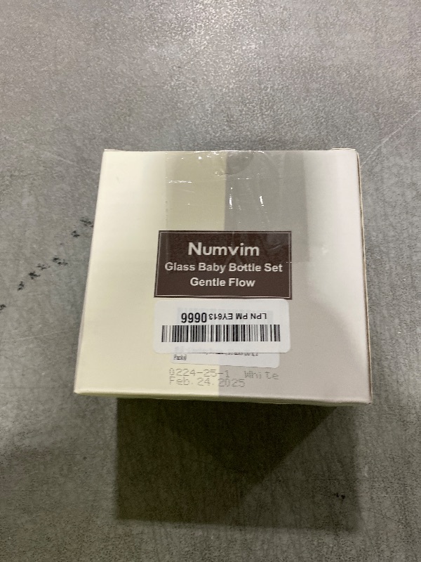 Photo 1 of Numvim Natural Glass Baby Bottle Gentle & Extra Slow Flow, Newborn Breastfeeding Bottle with Anti Colic Nipple for 0 Months Babies, Includes SS Nipples(3Oz, 2 Packs)