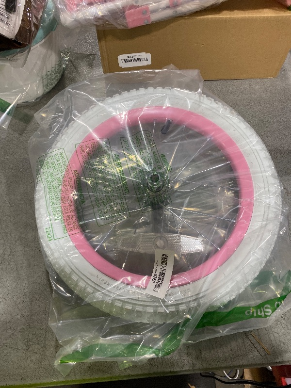 Photo 1 of JOYSTAR 14 Inch Kids Bike Front Wheels Replacement with 14 Inch Air Rubber Tire White