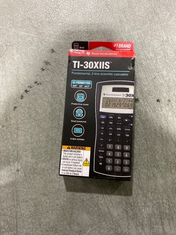 Photo 1 of Texas Instruments TI-30XIIS Scientific Calculator, Black with Blue Accents