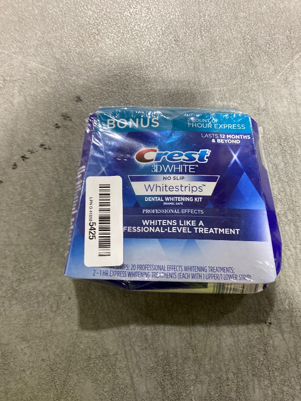 Photo 1 of Crest 3D Whitestrips Professional Effects – Teeth Whitening Kit, 22 Treatments (20 + 2 Bonus), Each with 1 Upper/1Lower, 44 Strips – Crest 3DWhite Teeth Whitening Strips
