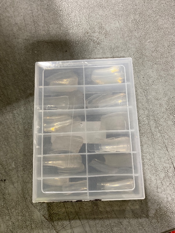 Photo 1 of Extra Long Full Cover Duck Nail Tips, 240PCS Clear Duck Acrylic Nails, Duck Feet Flare Nail Tips for Acrylic Nails Professional, Wide Fan French False Nail Extension for Nail Salon with Box 12 Sizes