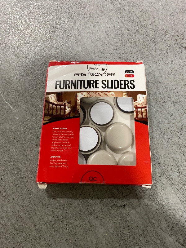 Photo 1 of 1-1/4" Furniture Sliders for Carpet & Hardwood Floors, 24PCS Furniture Pads for Quickly and Easily Move Any Item and Protect The Floor