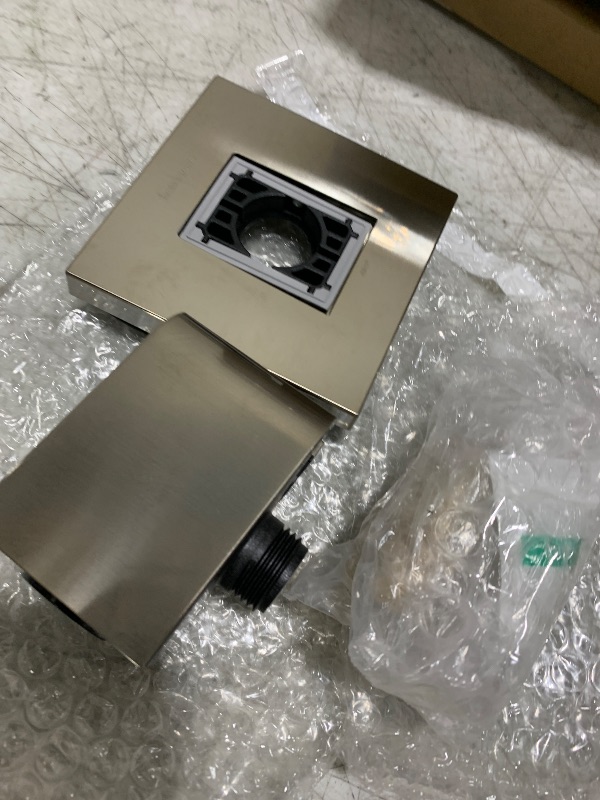 Photo 1 of hansgrohe FixFit E Handheld Shower Wall Outlet 1/2-inch Thread Connection in Brushed Nickel, 26889821