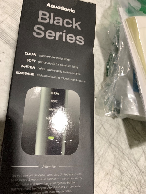 Photo 1 of Aquasonic Black Series Ultra Whitening Toothbrush – ADA Accepted Electric Toothbrush- 8 Brush Heads & Travel Case – 40,000 VPM Electric Motor & Wireless Charging - 4 Modes w Smart Timer