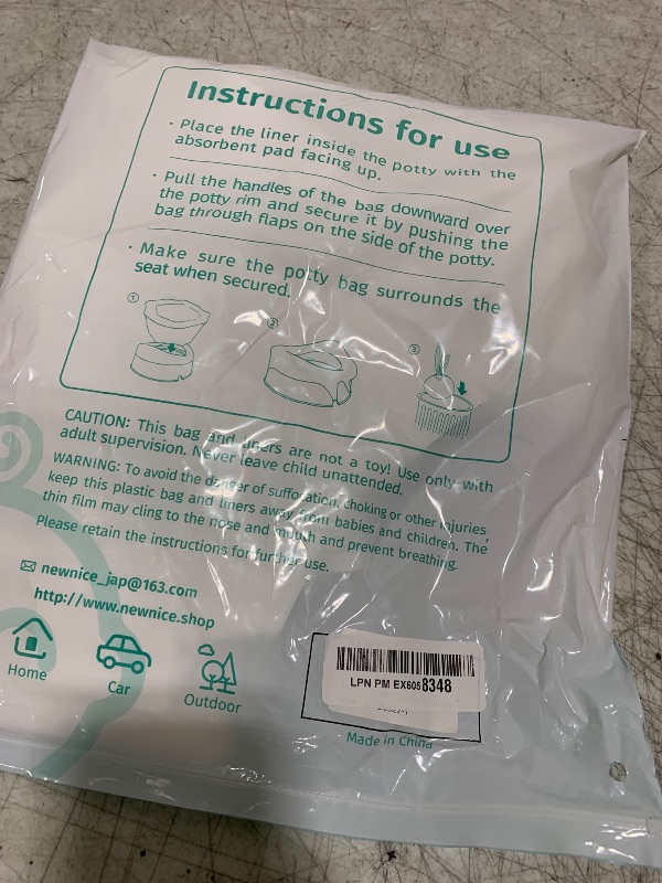 Photo 1 of Newnice 36 [Counts] Disposable Potty Bags, Portable Travel Potty Bags with Absorbent Pads, Potty Liners Compatible with OXO Tot 2-in-1 Go Potty, Potty Training Liners Fit Most Potty Chairs