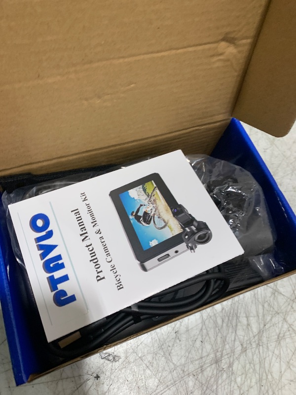 Photo 1 of PTAVLO 1080P Bike Rear View Camera with 4.3’’ HD Monitor - IP67 Waterproof, 5-6 Hr Battery, 130°Wide Angle, Night Vision, Tool-Free Bar-End Mount (22.2 mm-31.8 mm)
