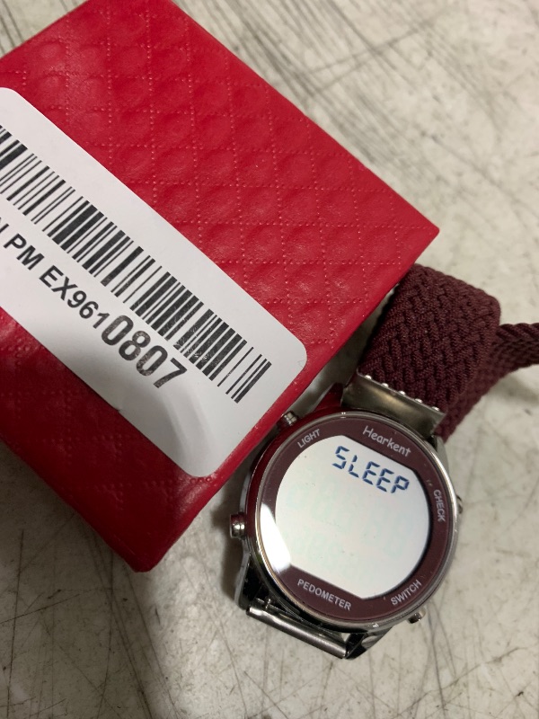 Photo 1 of Ladies Pedometer Watch for Walking-Step Tracker Watch with Calories Counter-Non Bluetooth Pedometer Watches-LCD Large Numbers-30M Waterproof Watch-Wrist Watch Step Counter for Women(Red)