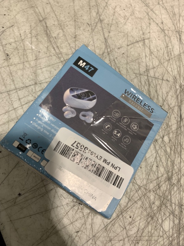 Photo 1 of MAcnas Wireless Earbuds Open Ear Clip Headphones Air Conduction Earbuds LED Power Display Earphones Sport Bluetooth 5.3 Headphones (Black)