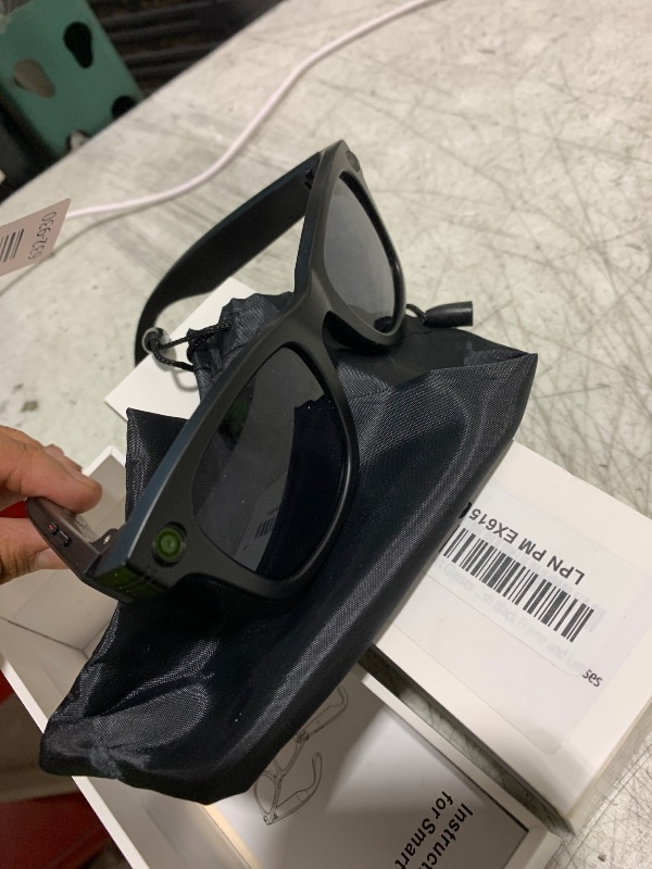 Photo 1 of AI Smart Glasses with HD Camera and Bluetooth - AI Photo Recognition and Interactive Dialogue, Noise-canceling Bluetooth 5.4, and Long Battery Life | Stylish Black Frame and Lenses
