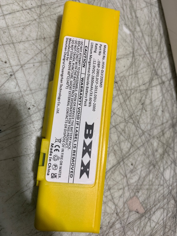 Photo 1 of HVH 2800mAh Battery Replacement for DBP-2003, DCF-2013, DDU-2000, Lifeline, Lifeline Pro, Lifeline View