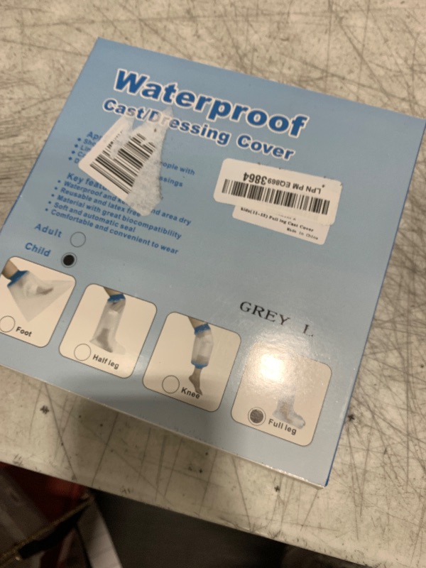 Photo 1 of Waterproof Full Leg Cast Cover for Shower Kids -Available in 3 Sizes | Leg Cast Shower Protector, Watertight Seal Cast Cover Leg for Knee Foot Ankle, No Mark on Skin Reusable(Recommended Age:11-15)