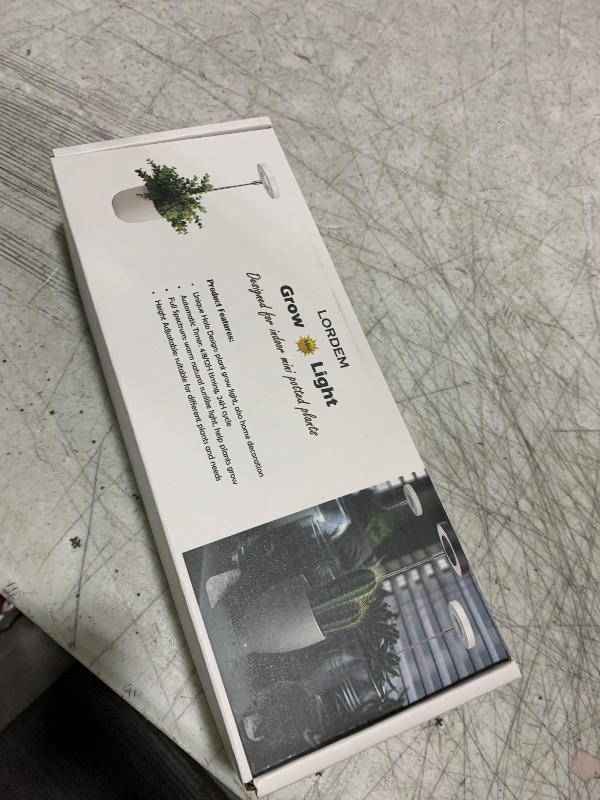 Photo 1 of LORDEM Grow Light, Full Spectrum LED Plant Light for Indoor Plants, Height Adjustable Growing Lamp with Auto On/Off Timer 4/8/12H, 4 Dimmable Brightness, Ideal for Small Plants, 2 Packs