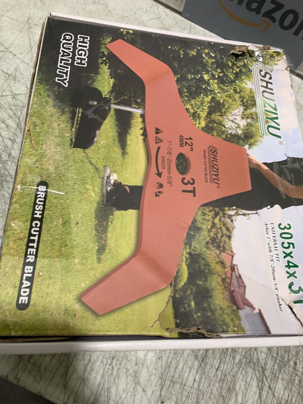 Photo 1 of SHUZIYU, 12", Thickness 4MM-3T Bend, Arbor 1" with 7/8"-20-5/8" Washer, Weed Eater Blade, Heavy Duty Brush Cutter Blade, Steel Blade. Suitable for All Brand of Brush Cutter