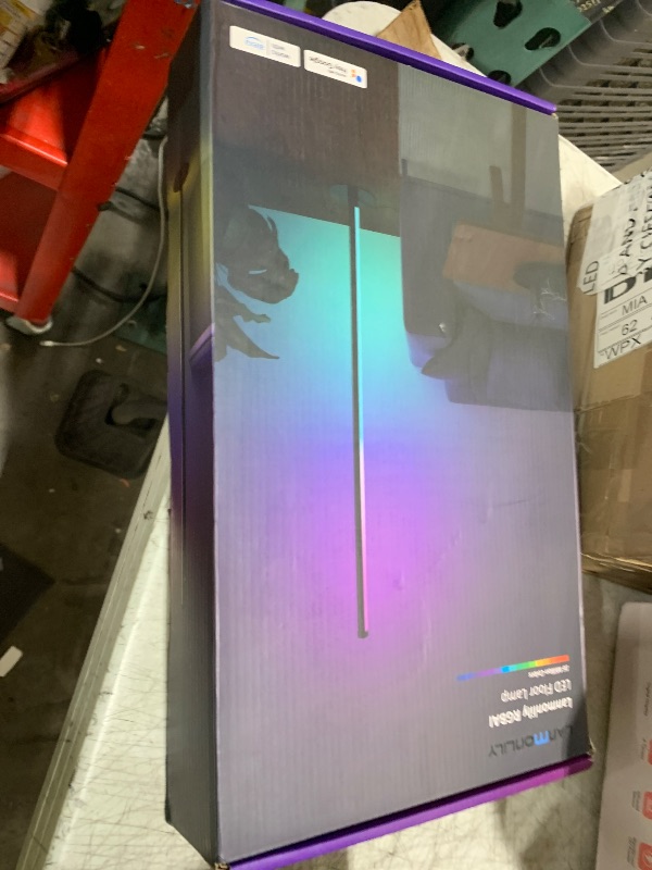 Photo 1 of YIKBIK 2PCS RGB+W Corner Floor Lamp, 65" Color Changing 24V LED Floor Lamp with Cool White Bluetooth APP Remote Control Music Sync Modern Stand Lamp 16 Million DIY Colors for Living Room Bedroom