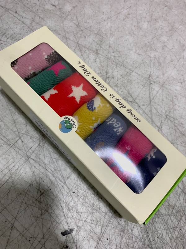 Photo 1 of COTTON DAY 7 Days of the Week Gift Box Kids Girls Short Socks Cute Animal Stars 6-8 years Size M (8)