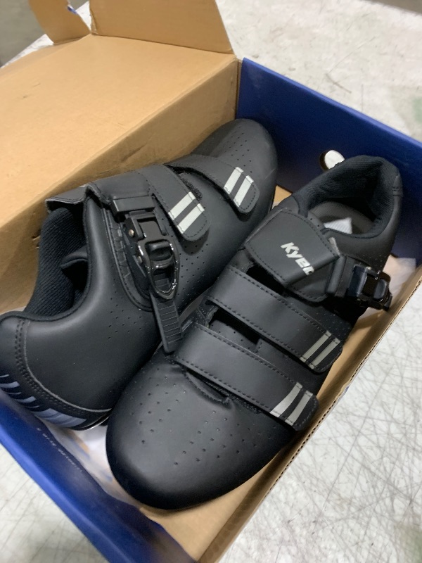 Photo 1 of Mens Womens Cycling Shoes Compatible with Pelaton Bike Shoes Road Bike Riding Bicycle Pre-Installed with Delta Cleats Clip Indoor Outdoor Pedal Size 7 Black