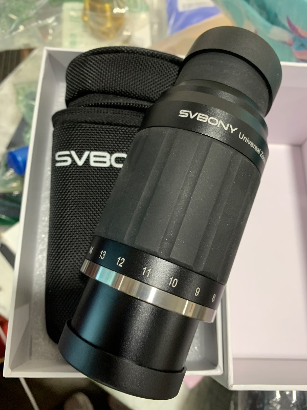Photo 1 of SVBONY SV245 Zoom Eyepiece, Zoom 8 to 16mm Telescope Eyepiece, Parfocal Design, 1.25'' 2'' Dual Interface, 63° Constant Field 8 Element 5 Group, Telescope Accessories for Astronomy Planetary Visual