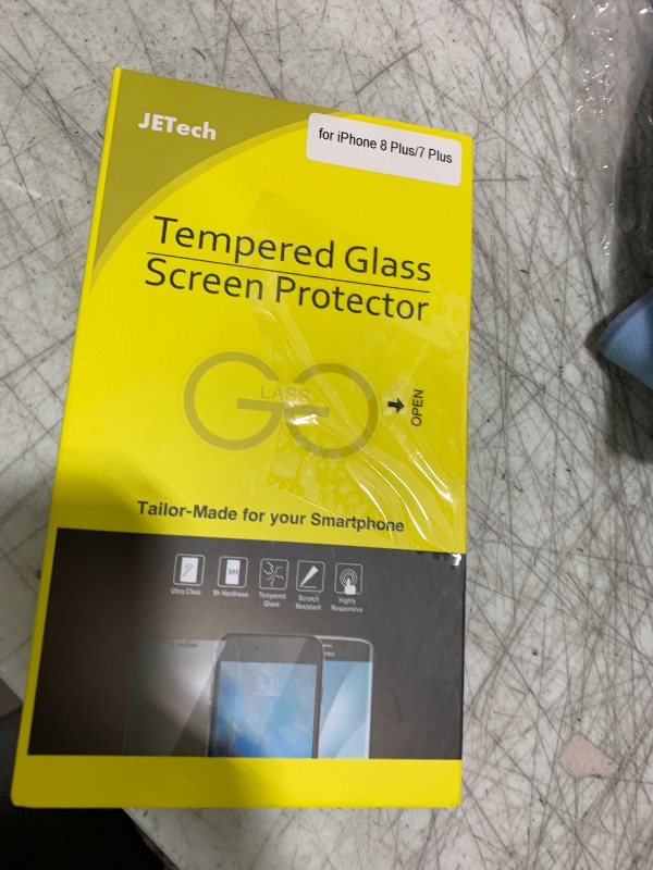 Photo 1 of JETech Screen Protector for iPhone 8 Plus and iPhone 7 Plus 5.5-Inch, Tempered Glass Film, 2-Pack
