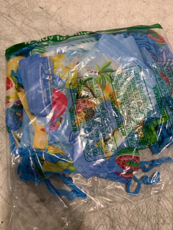 Photo 1 of Cunno 24 Pcs Swimming Pool Gift Bags Beach Birthday Bags Summer Favor Bag Pool Party Drawstring Bags Beach Ball Candy Treat Goodie Bags for Kids Beach Pool Hawaiian Tropical Luau Party(Summer Pool)