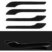 Photo 1 of Door Handle Cover FIt for Tesla Model 3/Model y 2017-2025,Carbon Fiber Door Handle Wrap for Tesla Protection Accessories (Gloss Black Pattern)

