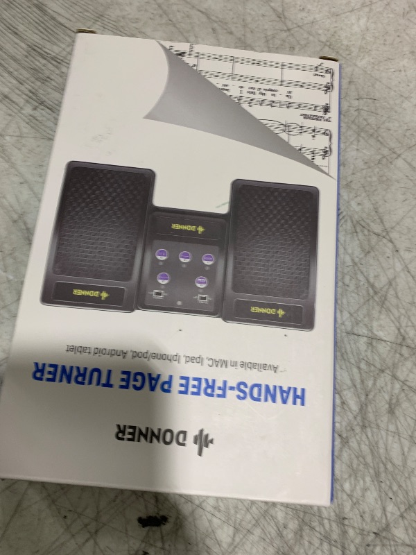 Photo 1 of Donner Bluetooth Page Turner Pedal for Tablets and Phones Rechargeable Wireless Foot Pedal, Silver