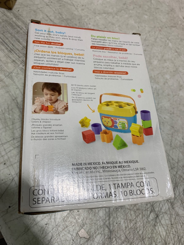 Photo 1 of Fisher-Price Stacking Toy Baby's First Blocks Set of 10 Shapes for Sorting Play for Infants Ages 6+ Months