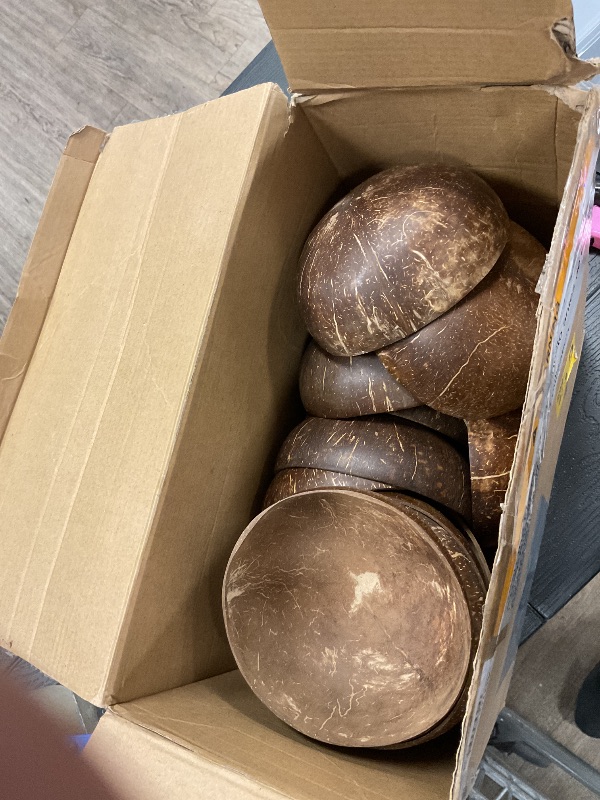 Photo 1 of 100% Natural Flat Bottom Empty Coconut Shell Container for Candle Making