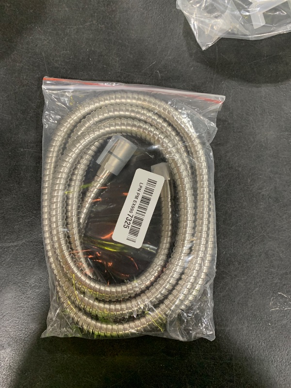 Photo 1 of Hibbent All Metal Shower Hose, 90 Inch Stainless Steel Extra Long Bathroom Shower Hose Replacement, Anti-Twist Flexible Handheld Shower Head Hose Extension with Brass Insert & Nut, Brushed Nickel