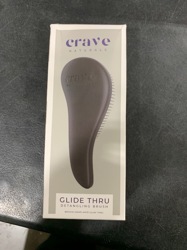 Photo 1 of Crave Naturals Glide Thru Detangling Brush, Detangler Brush for Curly, Straight, Wet and Dry Hair Comb for Adults and Kids, Hair Accessories for Women, Black
