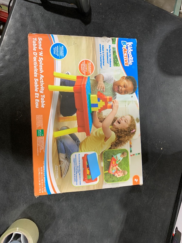 Photo 1 of Toddler Sensory Kids Table with Lid | Sensory Bin | Kidoozie | Mega Block Compatible Lid | Indoor Outdoor Use , Red, G02521 17 x 12.5 x 11 inches
