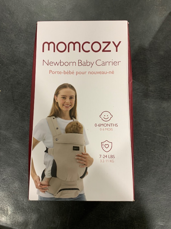 Photo 1 of Momcozy Newborn Baby Carrier - Ergonomic, Cozy and Lightweight Carrier for 7-24lbs, Adjustable Neck Support with Sunshield, Breathable Airmesh Perfect for Summer Outing, Purplish Grey