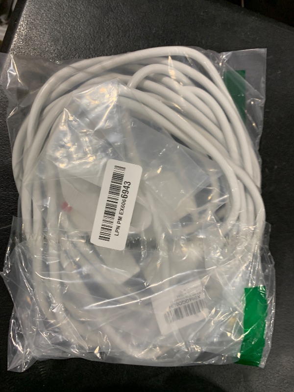 Photo 1 of Skrizcable 16/3 25 Ft Indoor White Extension Cord, Flexible & Flame Retardant White 3 Prong Power Cord Indoor for Home and Office, 13 Amps 1625 Watts 125 VAC 16AWG, ETL Listed