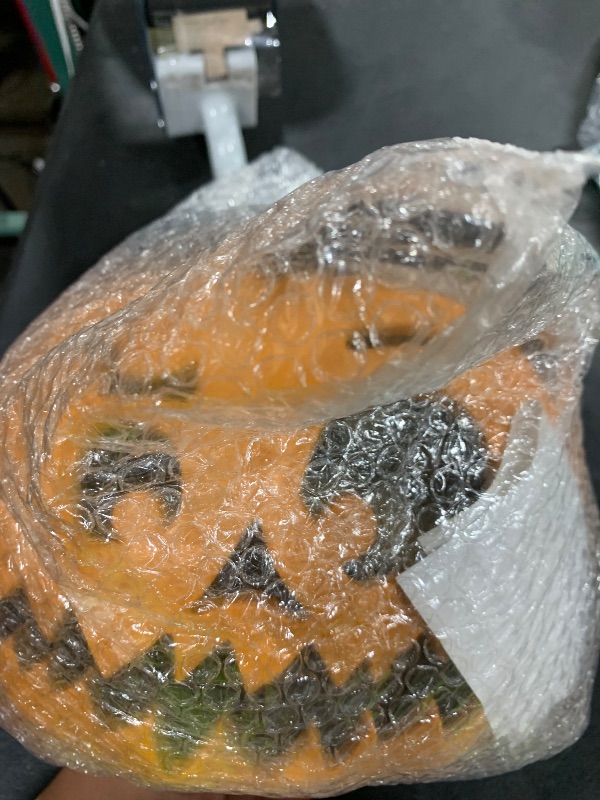 Photo 1 of Halloween Jack O Lantern - Pre-lit Pumpkin JackoLantern for Halloween Porch, Party, Front Door, Fireplace Indoor and Outdoor Holiday Decorations, Scary Face, 11 inch