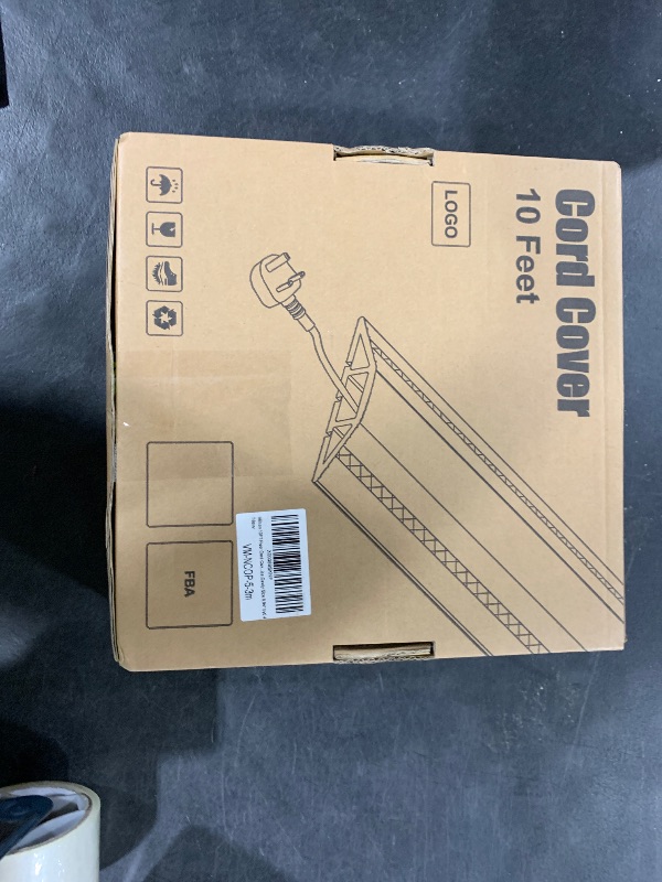 Photo 1 of Vilmon 10FT Floor Cord Cover, Heavy Duty PVC Floor Cable Cover,Wire Cover to Protect Wire Prevent Cable Trips for Home Office,Cavity Size 0.94" by0.4