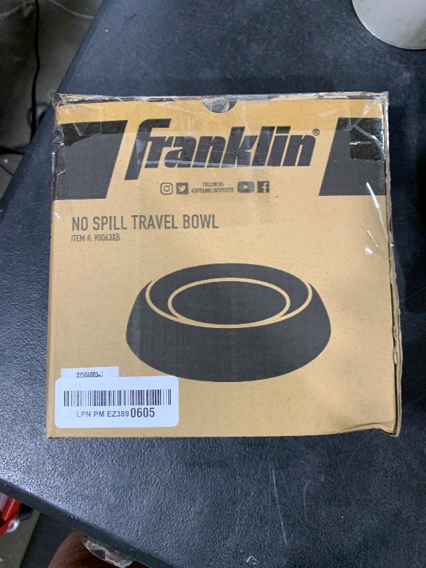 Photo 1 of Franklin Sports Spill Proof Portable Pet Bowl For Cars - No Splash Travel Water + Food Dish for Dogs + Cats - 16 oz. - BPA Free,White , Gray