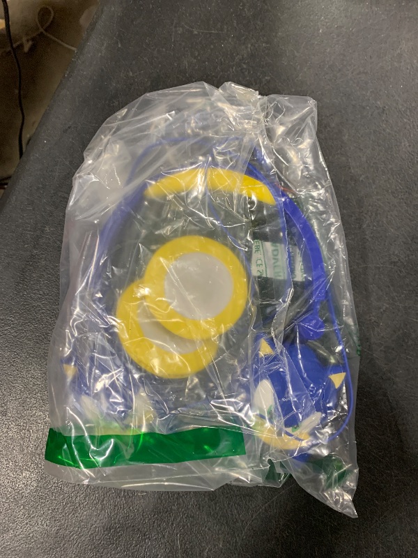 Photo 1 of Sonic The Hedgehog Over-Ear Headphones for Kids - Adjustable Headband, Stereo Sound, Tangle-Free Cable, Volume Control, and 3.5mm Jack - Perfect for School, Home, and Travel